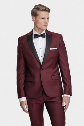 bordowy garnitur